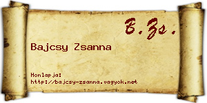 Bajcsy Zsanna névjegykártya